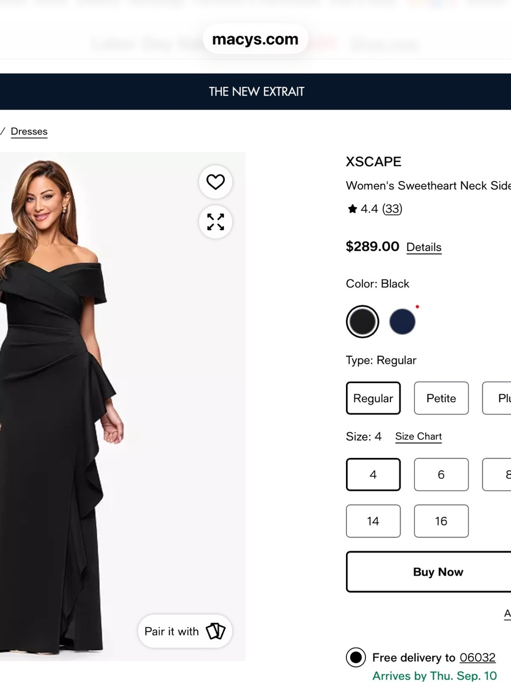 Dior Black Off-Shoulder Ruffled Evening Gown